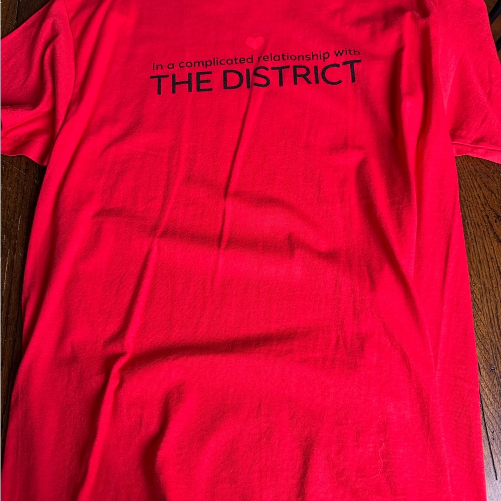 NWOT Teacher Eddie B Comedy Red Graphic T-Shirt‎ L